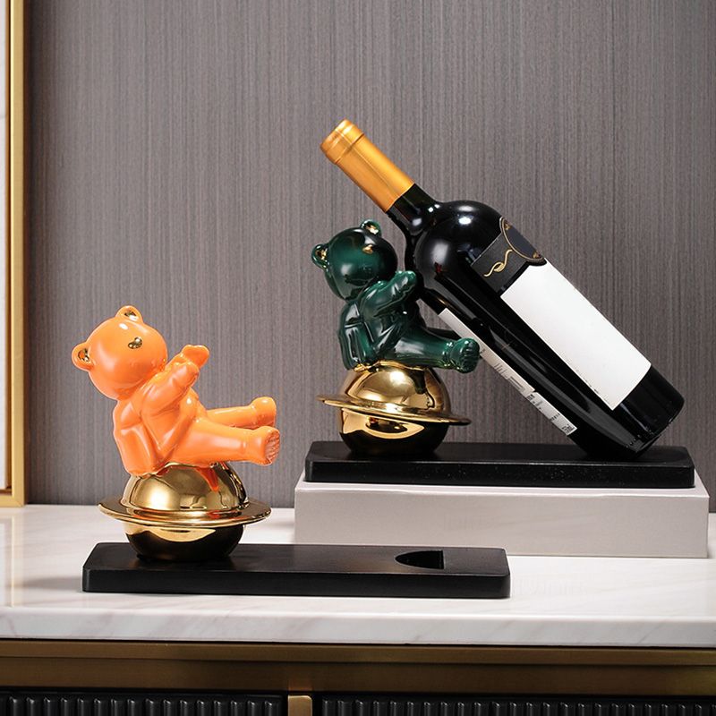 Metal Countertop Wine Glass Rack Modern Style Wine Bottle Holder