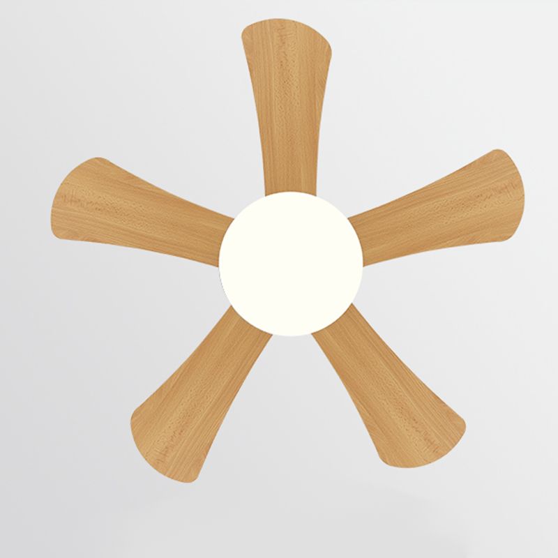 Modern Style Ceiling Fan Lighting Metal 1 Light Ceiling Fan Light with Wood for Bedroom