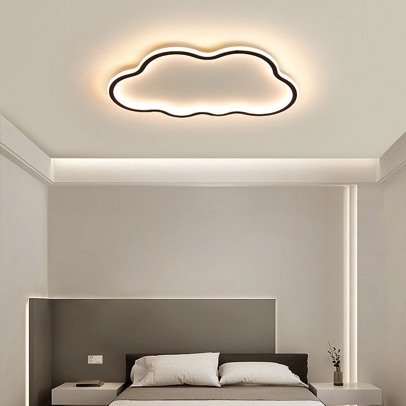 Minimalism Flush Mount Cloud Metal LED Ceiling Light Fixture for Bedroom