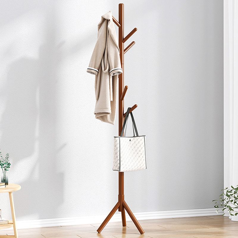 Modern Entryway Coat Hanger Wooden Hooks Coat Rack Living Room