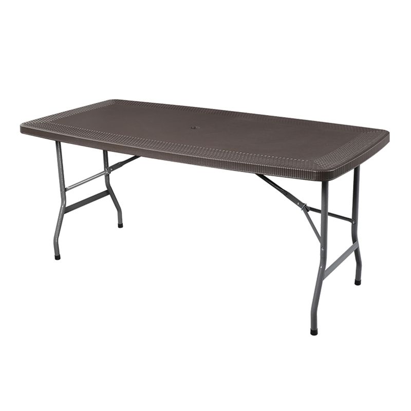 Contemporary Foldable Patio Table Matte Finish Plastic Camping Table