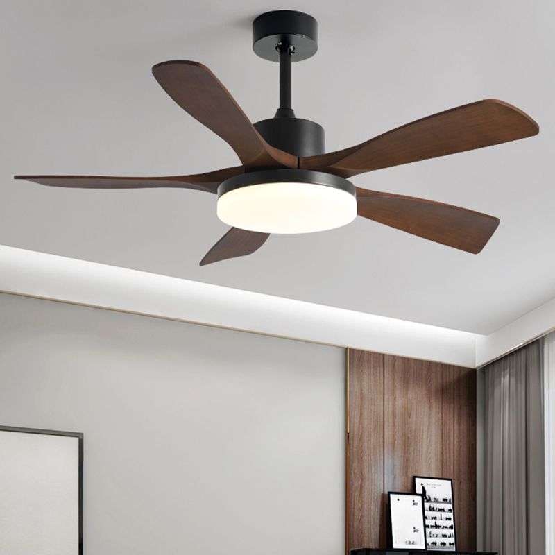 Minimalism LED Ceiling Fan 56" Metal Fan Lighting for Dining Room