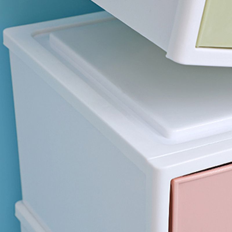 Coastal Plastic Cabinet Lateral Filing Cabinet with Drawers for Home and Office