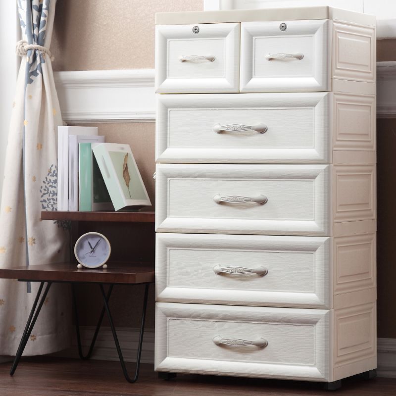 Plastic Youth Armoire with Drawer Contemporary Kid's Wardrobe