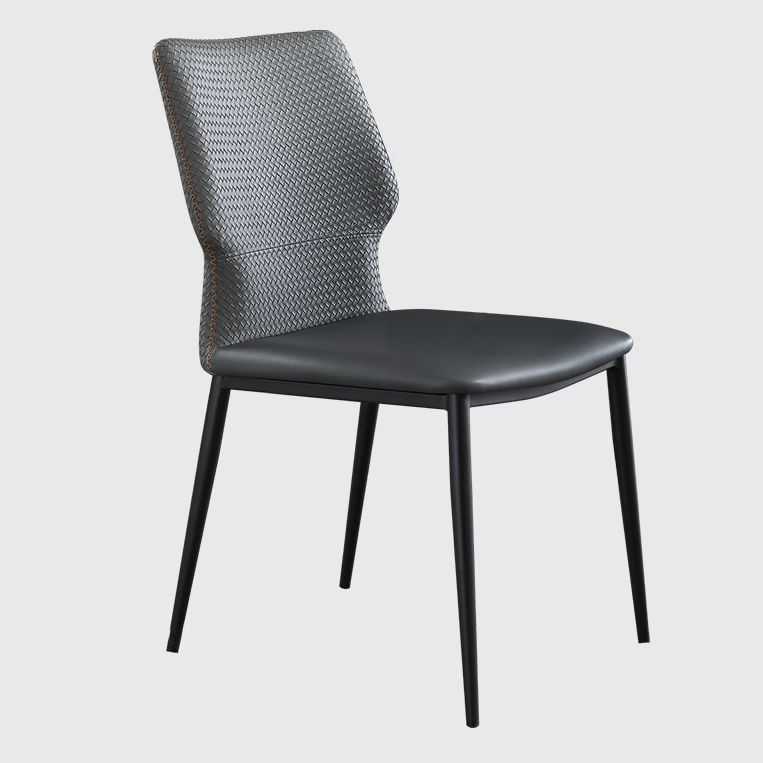 Contemporary Style Chairs Armless Chairs for Kitchen with Metal Legs