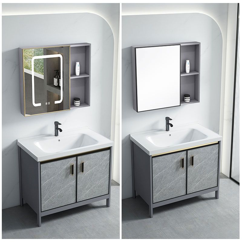 Bathroom Vanity Set Drawers Rectangular Sink Mirror Vanity Sink with Faucet