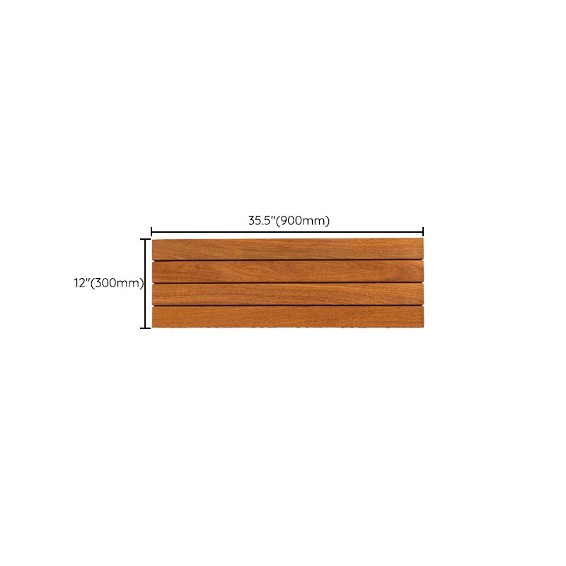 4-Slat Wood Patio Tiles Snap Fit Installation Floor Board Tiles