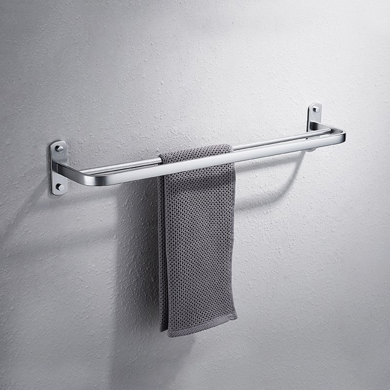 Contemporary Bathroom Accessory Set in Aluminum with Towel Bar/Bath Shelf