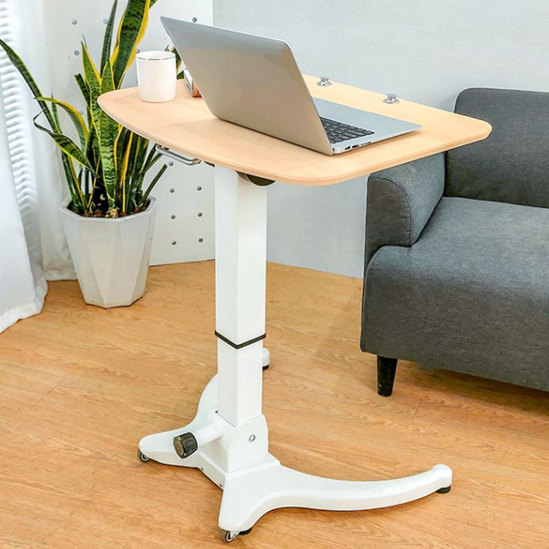 Multifunctional Lifting Standing Desk with Casters Wood Writing Desk