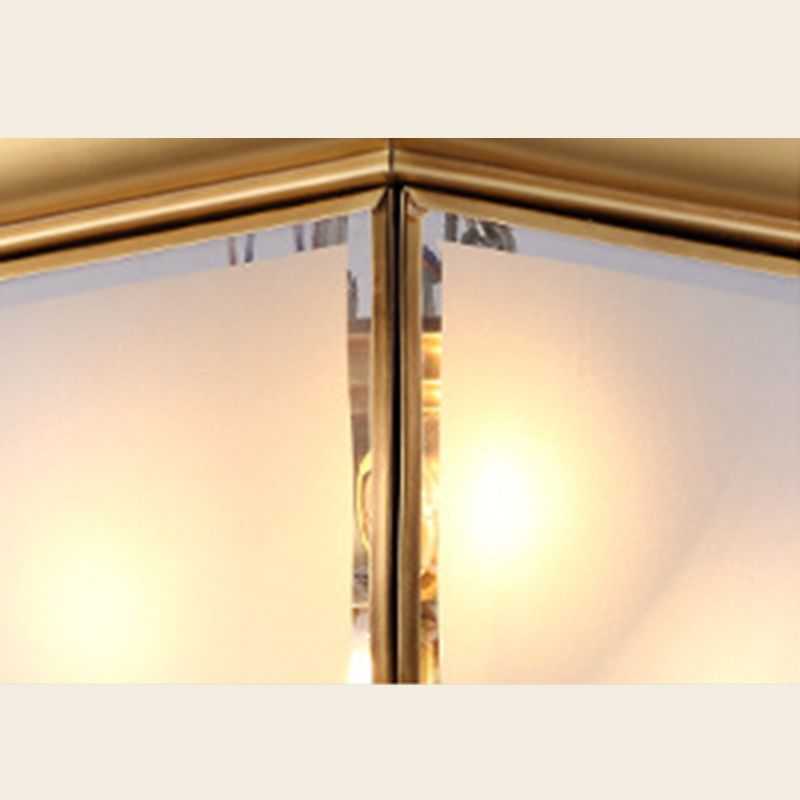 Minimalist Bowl-Shaped Close to Ceiling Lighting Glass Ceiling Mounted Light in Brass