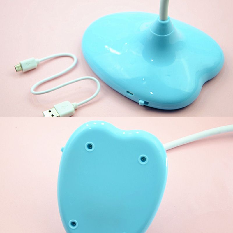 USB Charging Mini LED Table Lamp Macaroon Style Eye Protection Reading Light for Bedroom