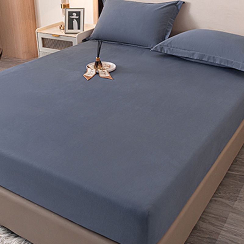 Modern Bed Sheet Solid Color Fitted Non-pilling Bed Sheet Set