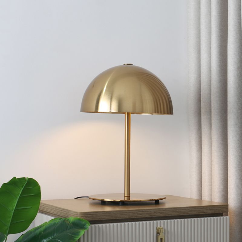 2 Lights Dome Night Table Lamps Modern Style Metal Table Lamp