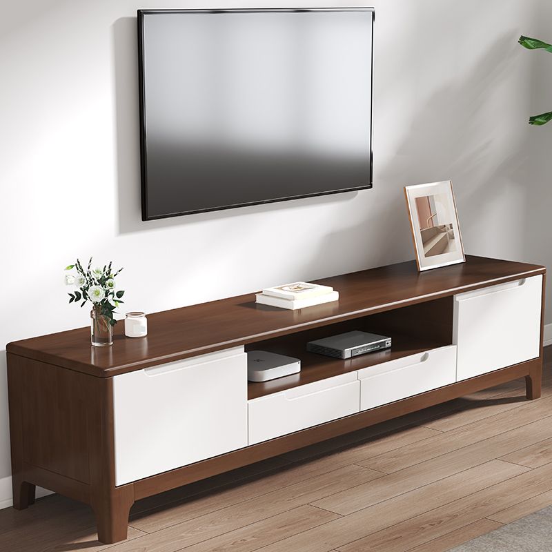 Solid Wood Media Console TV Stand Modern TV Stand Console with Drawers