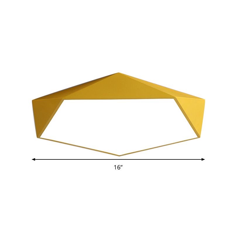 Schlanke Pentagon-Deckenleuchte aus Acryl im nordischen Design, LED-Unterputzleuchte für Badezimmer