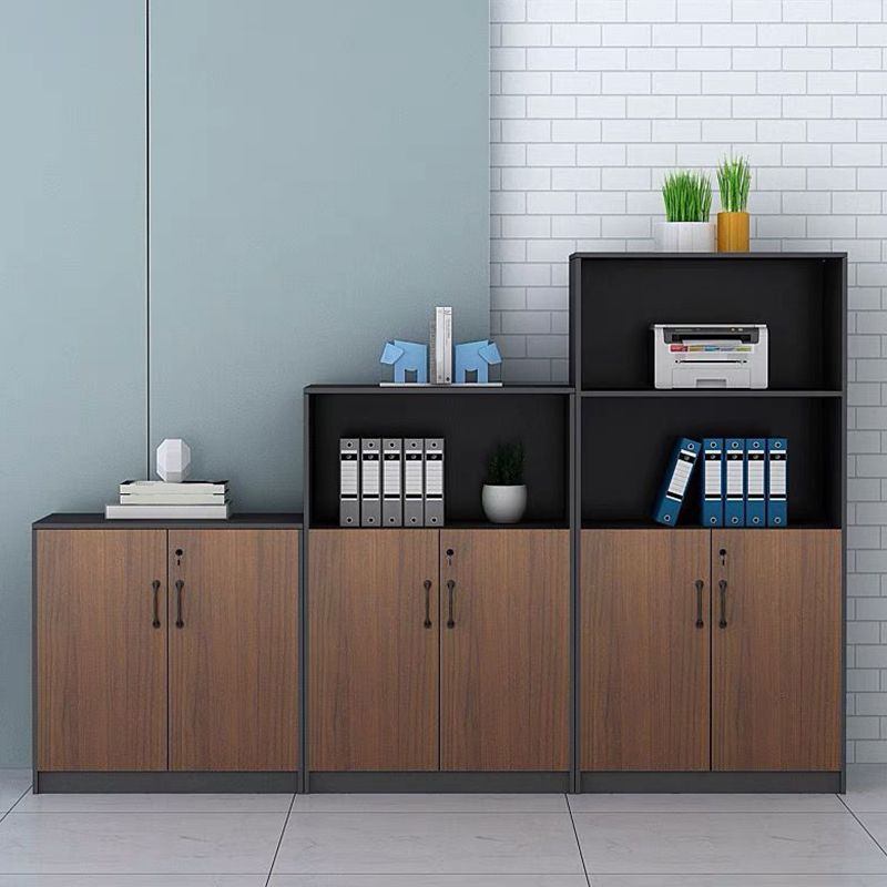 Contemporary File Cabinets Solid Wood Frame Horizontal File Cabinet with Key Lock