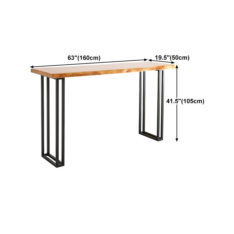 Contemporary Rectangle Bar Counter Table Wooden Dining Table for Kitchen