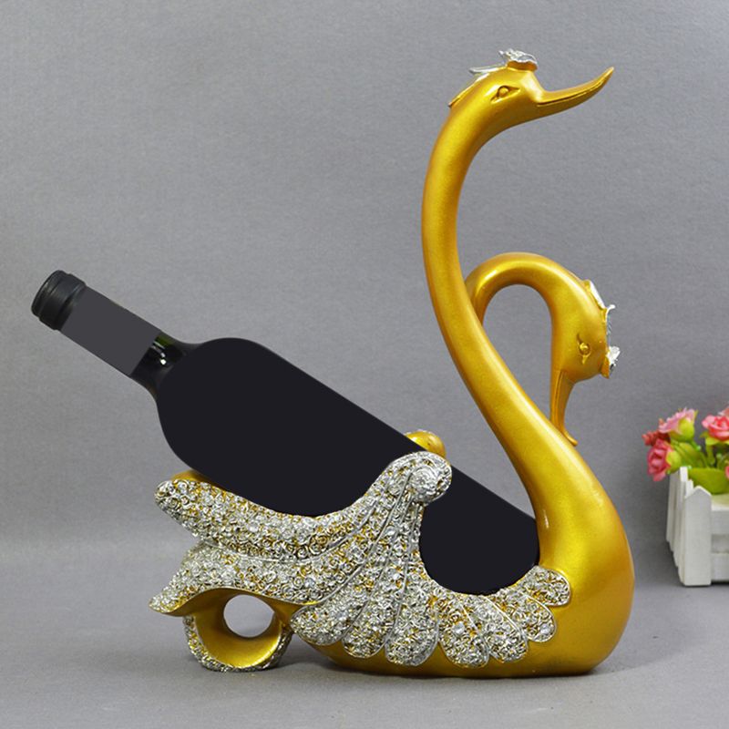 Glam Tabletop Wine Bottle Holder Resin Wine Bottle Rack for Room