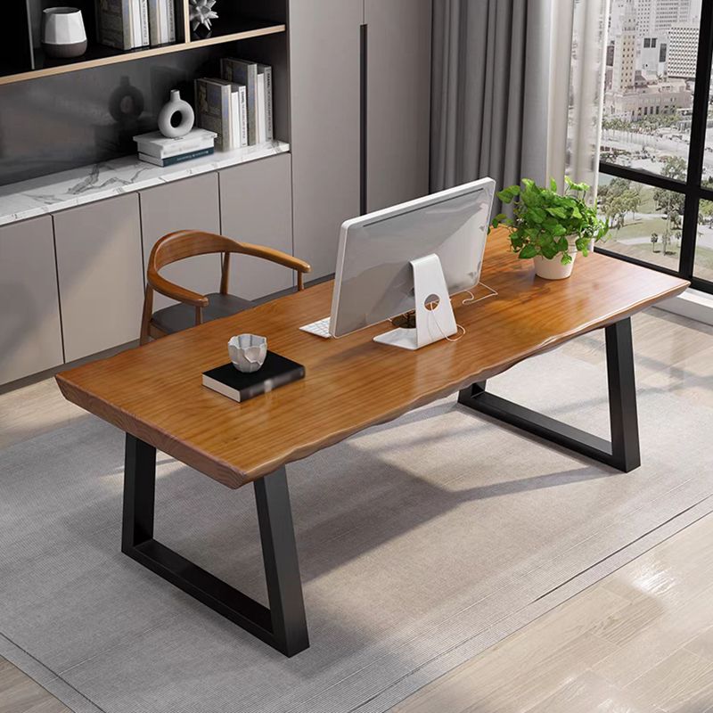 Home Office Study Table Modern Style Fixed Free Form Writing Desk