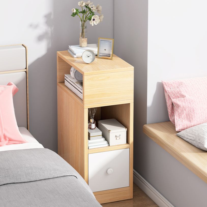 Modern Bed Nightstand Drawers Included Wood Night Table for Bedroom