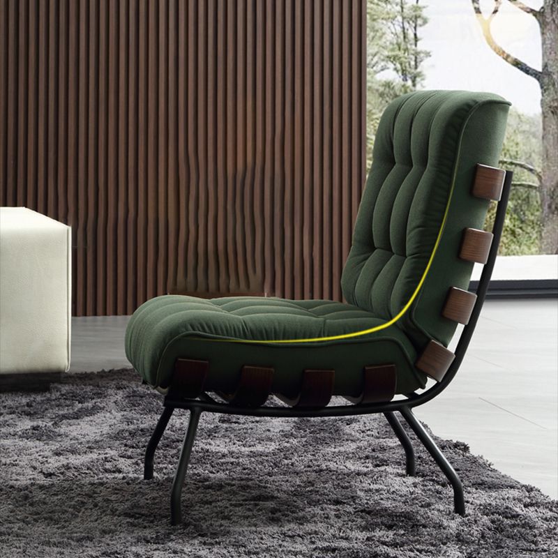 Contemporary Solid Color Upholstered Chair 4 Legs Armless Chair