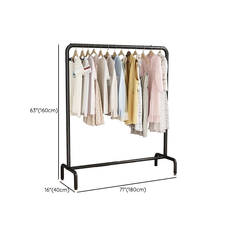 Industrial Coat Rack Metal Framed Hanging Rail Entry Hall Tree