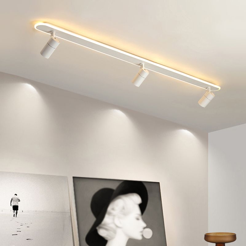 Aluminium lineaire inbouwarmatuur, nieuw modern wit plafondmontagearmatuur met spotlight