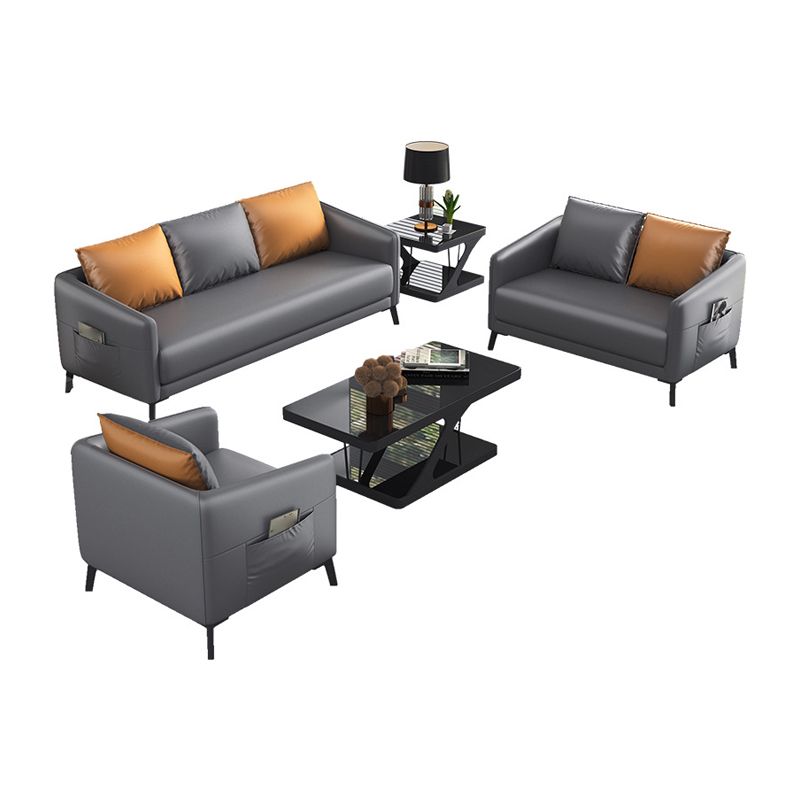 Modern Tuxedo Arm Sofa 27.55" D x24.80" H Sofa for Living Room