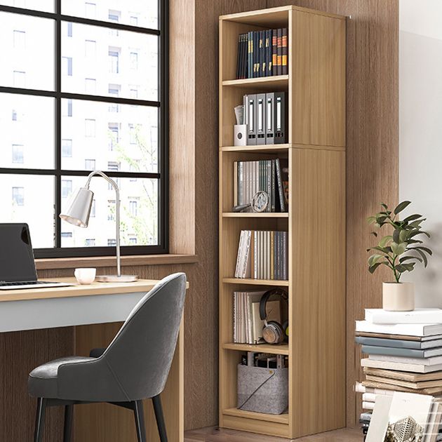 Modern Standard Bookshelf Engineered Wood Closed Back Bookcase