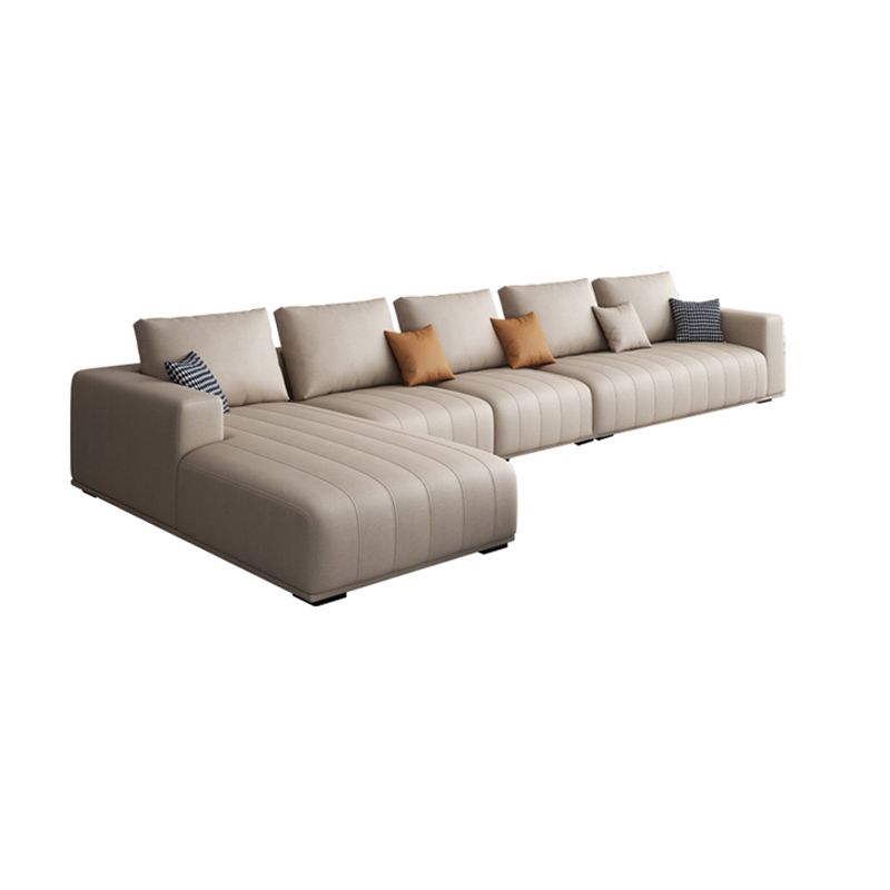 Square Arm Removable Cushions Contemporary Stain-Resistant Sofa