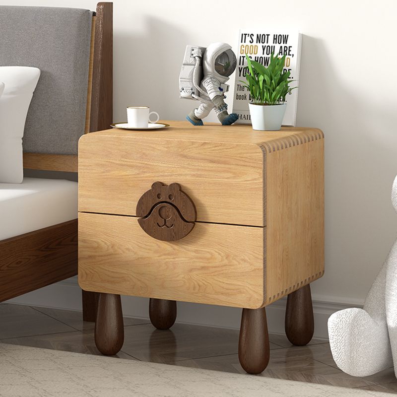 Animals Bedside Table for Nursery Solid Wood Bedside Table for Nursery