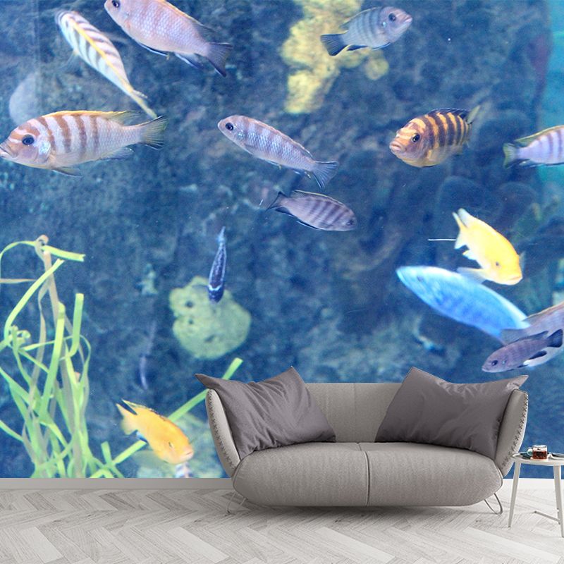 Tropical Seabed Mural Full Size Wall Decoration for Living Room, Waterproof