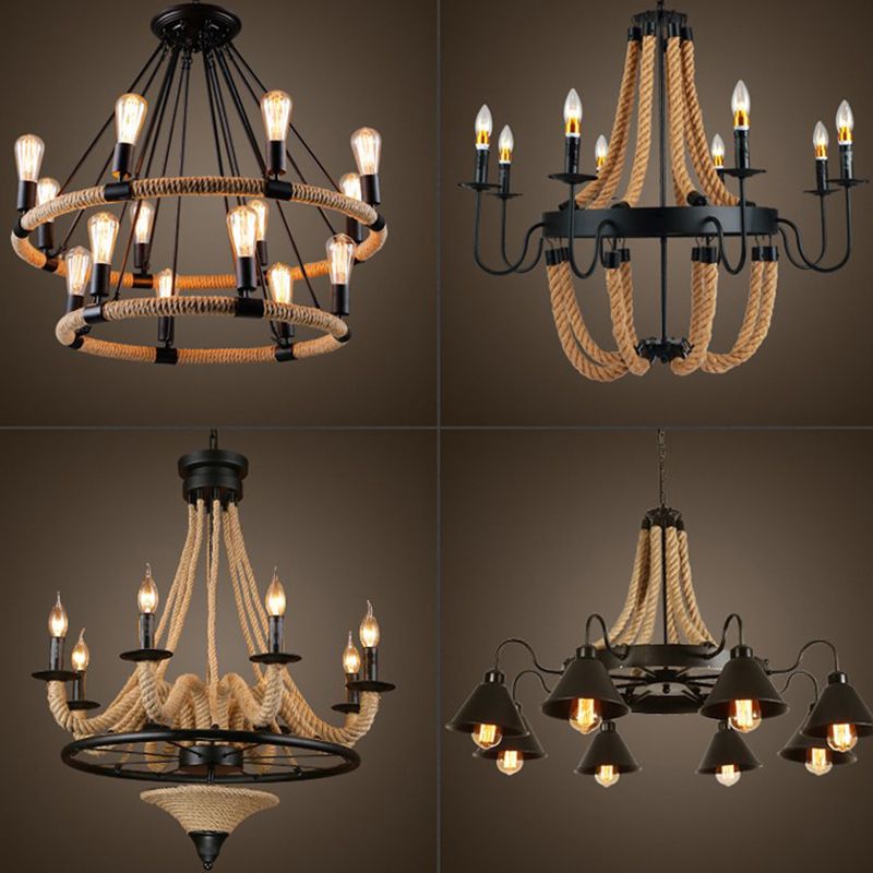 Industrial Pendant Chandelier Ceiling Hanging Light Fixture for Drawing Room