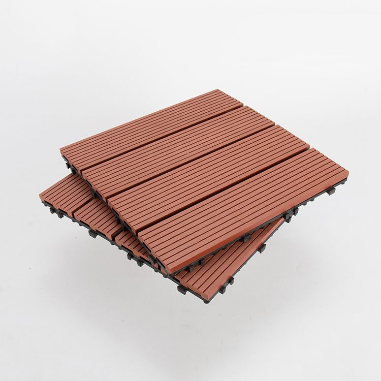 Interlocking Deck Tile Solid Color Water-Resistant Composite Deck Tile Kit