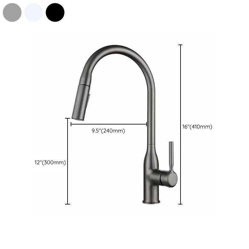 Modern 1-Handle Faucet Pull out Sprayer Standard Kitchen Faucet