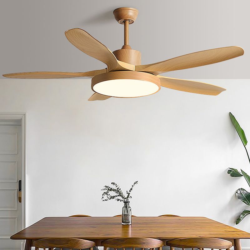 Modern Beige/Grey/White Ceiling Fan Lamp Unique LED Ceiling Fan Light for Dining Room