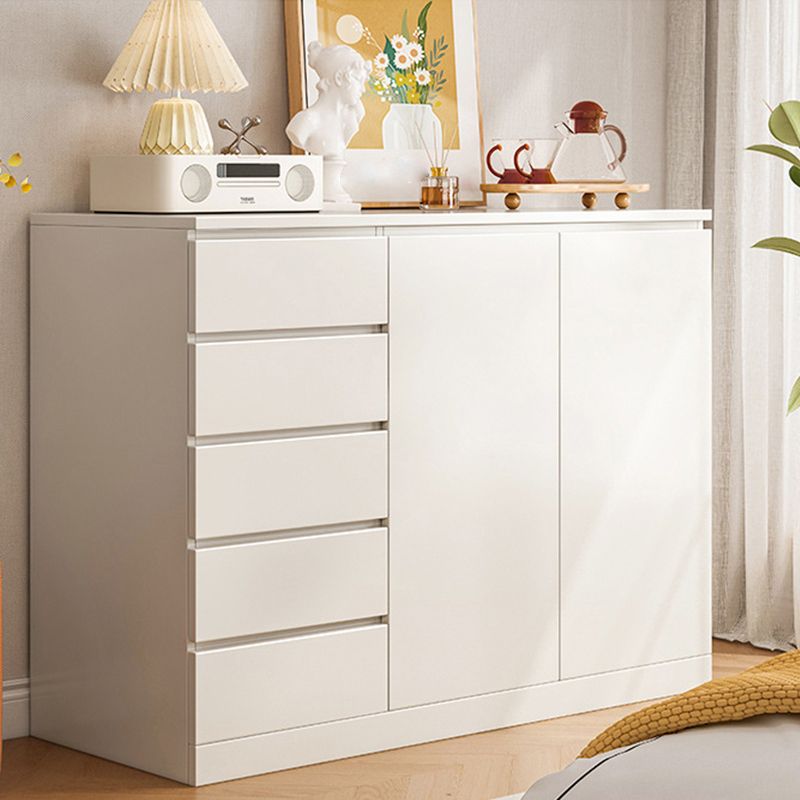 Modern Wooden Storage Chest Dresser Bedroom Storage Chest in White and Brown