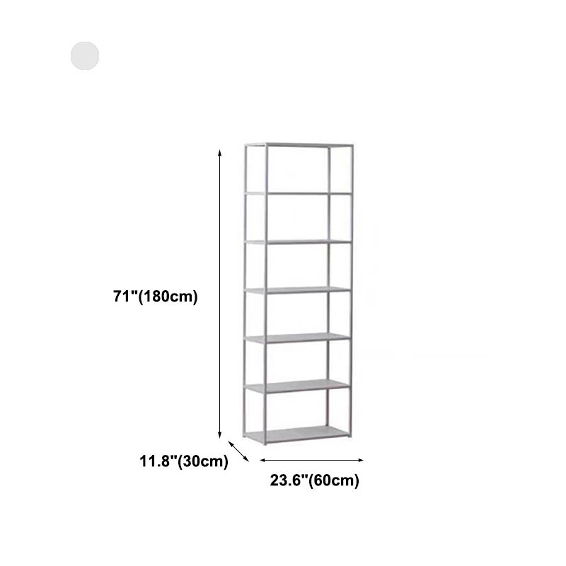 Contemporary Bookcase Metal Open Back Bookshelf for Home Office