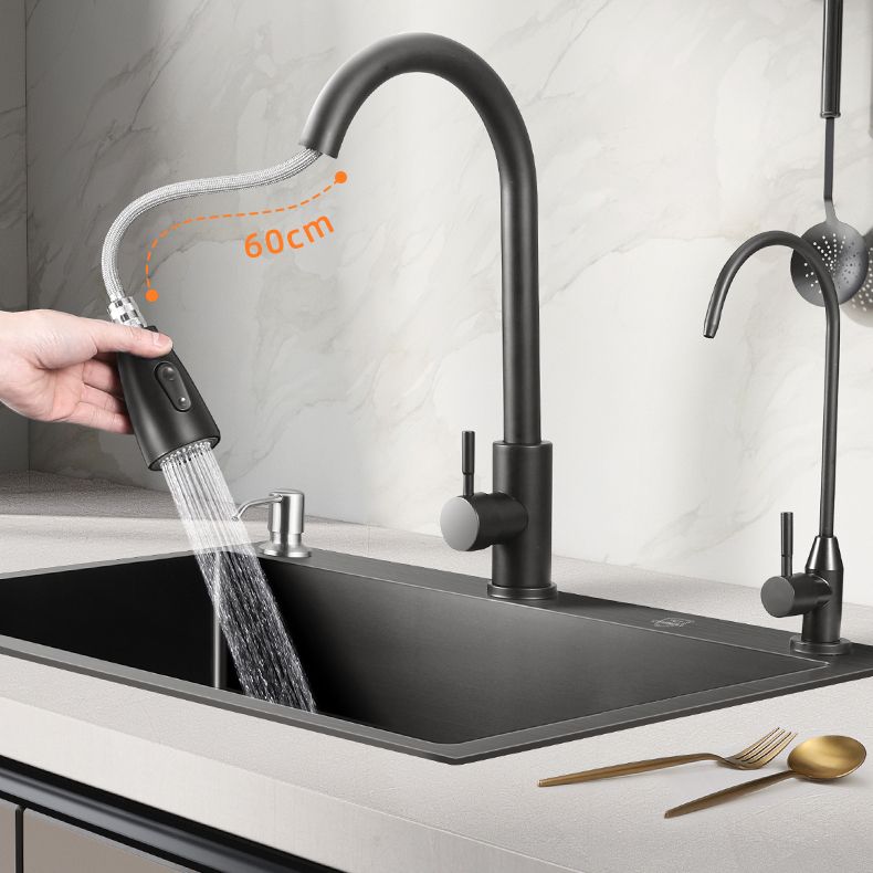 Modern Style Kitchen Sink Stainless Steel Overflow Hole Design Kitchen Sink