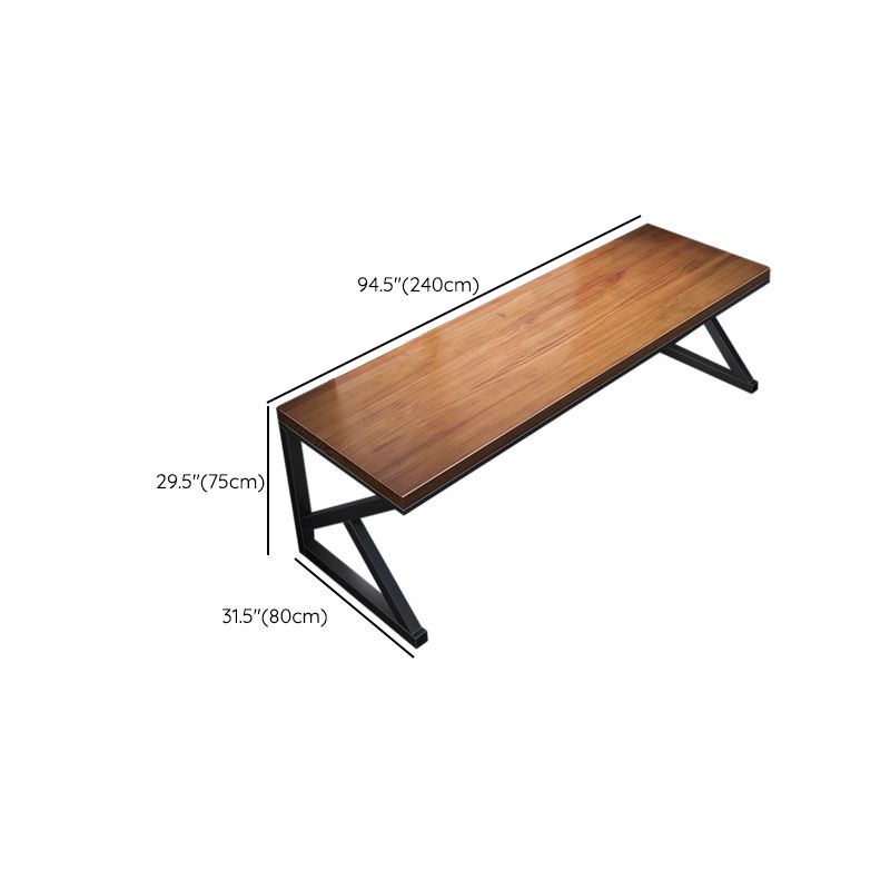 Solid Wood Rectangular Gaming Desk 29.53-inch Tall Writing Desk