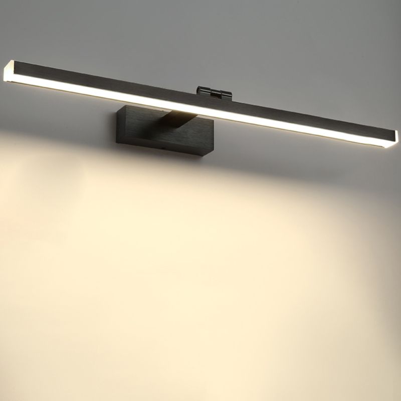 Lámpara lineal lámpara de luz contemporánea led de aluminio baños de pared lámpara de luz en negro