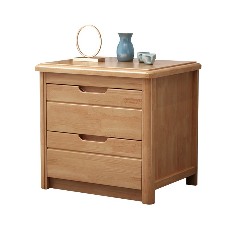 Modern Accent Table Nightstand Antique Finish Night Table with Drawers