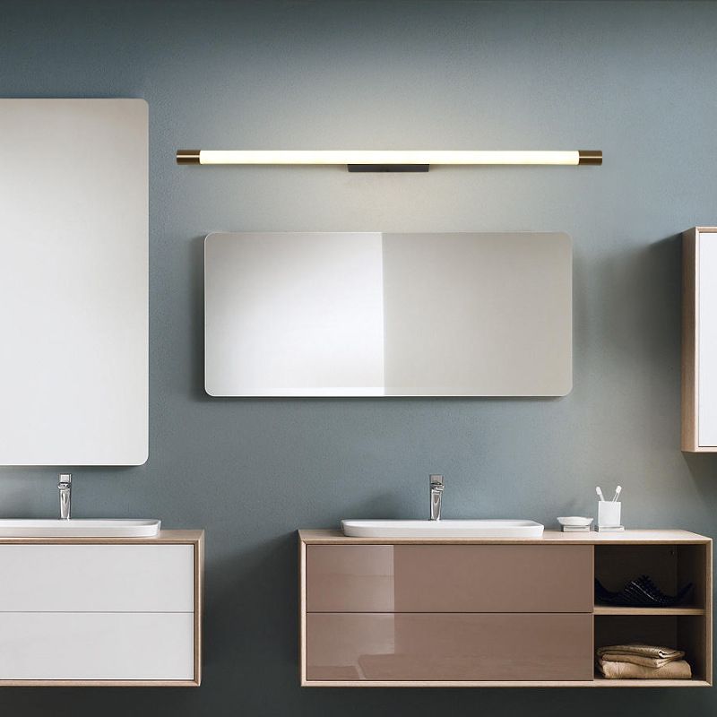 Accesorios de iluminación de espejo de tiras lineales simples de luz de tocador contemporáneo para baño para baño