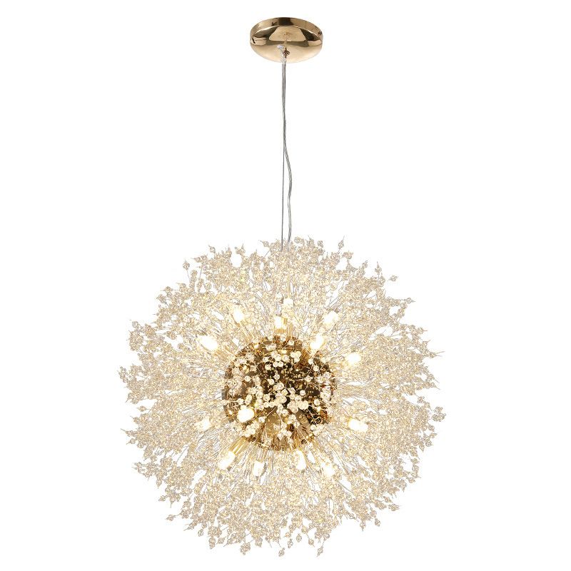 Globe Chandelier Nordic Style Fireflies Chandelier Light with Crystal for Living Room