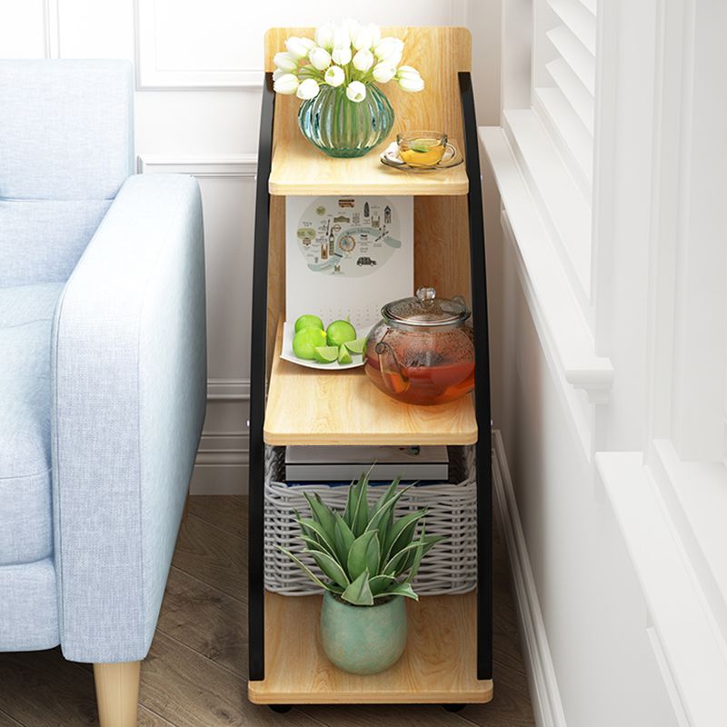 Modern Wood End Table with Storage and no drawer for Living Room