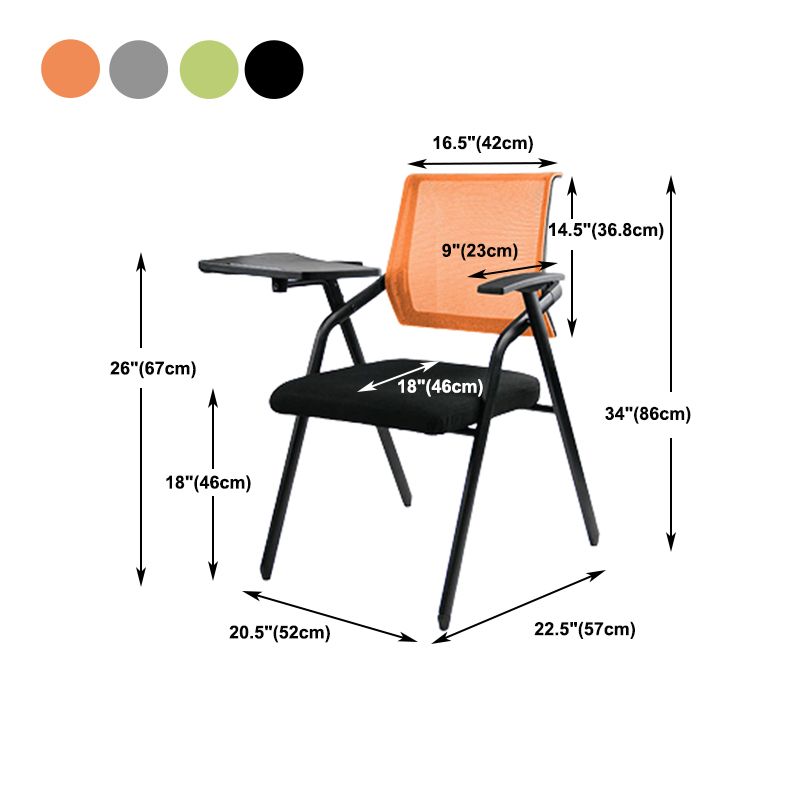 Ergonomic Fixed Arms Conference Chair Black Frame and Seat Chair