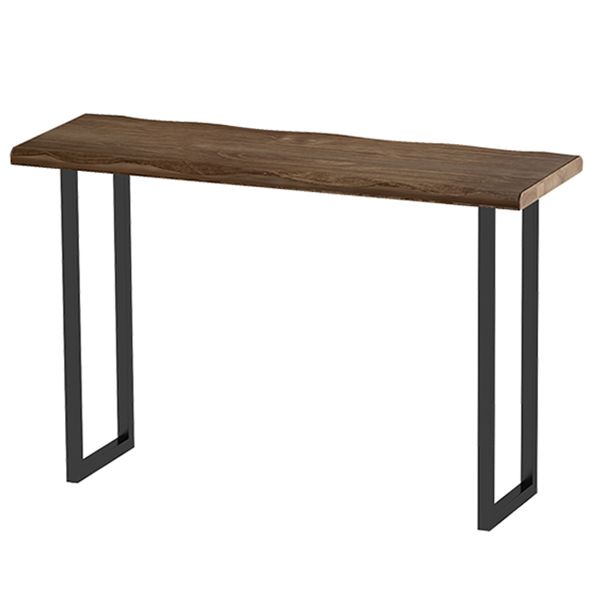 Pine Wood Bar Dining Table Industrial Bar Table with Sled Base for Balcony