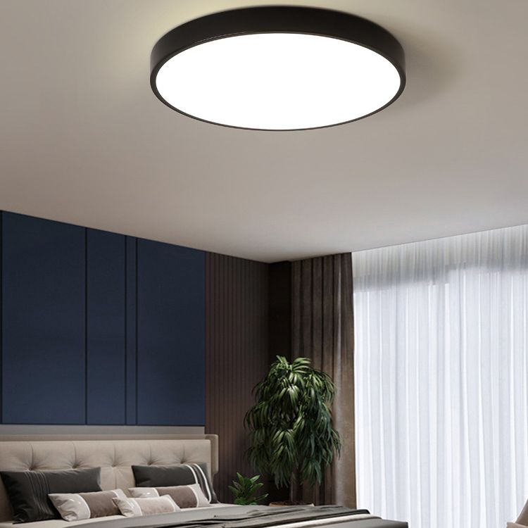 Nordic Macaron Metal LED Ceiling Flushmount with Acrylic Shade for Children's Room