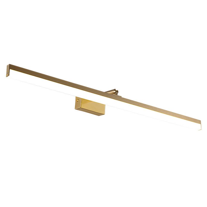 Contemporary Golden Bathroom Vanity Light Metal Single Bath Bar