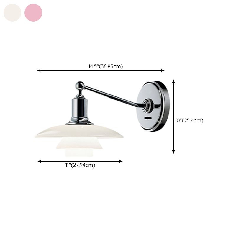 Contemporary 1 Light Wall Light Fixture Simple Glass Wall Light Sconce for Bedroom